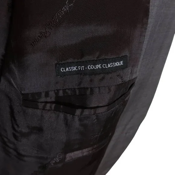 ERMENEGLIDO ZEGNA Wool Traveler Cloth Two Button Blazer Saks Fifth Avenue 46R - Picture 9 of 12